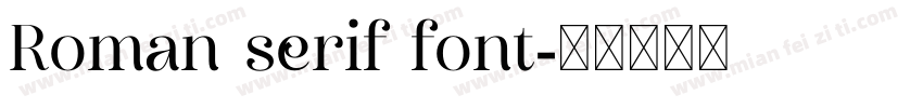 Roman serif font字体转换